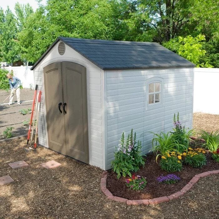 8 Ft. W x 10 Ft. D Plastic Traditional Storage Shed - Image 3