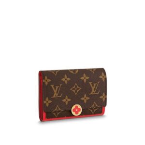 Louis Vuitton FLORE COMPACT WALLET COQUELICOT