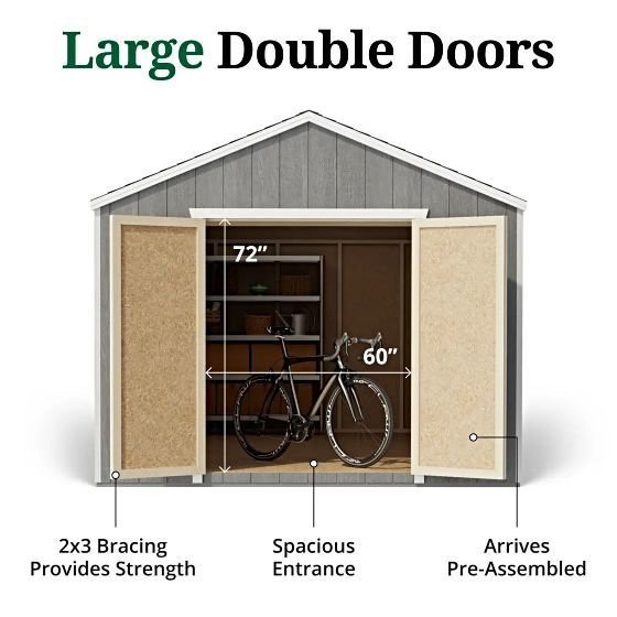 Little Cottage Co. Pre-Cut 12×12 Value Gable Shed Kit - Image 5