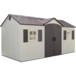 Lifetime 15 ft. x 8 ft. Outdoor Garden Storage Shed with Double Doors & Skylights