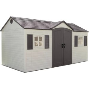 Lifetime 15 ft. x 8 ft. Outdoor Garden Storage Shed with Double Doors & Skylights