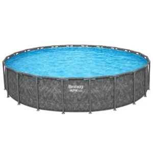 Bestway APX 365 22’x52″ Round Above Ground Swimming Pool Set with Pump and Ladder