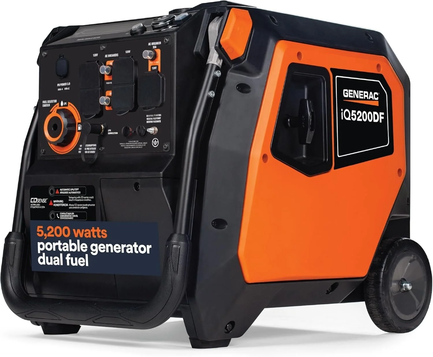 Generac iQ5200 5200W Dual Fuel Portable Inverter Generators. - Image 5