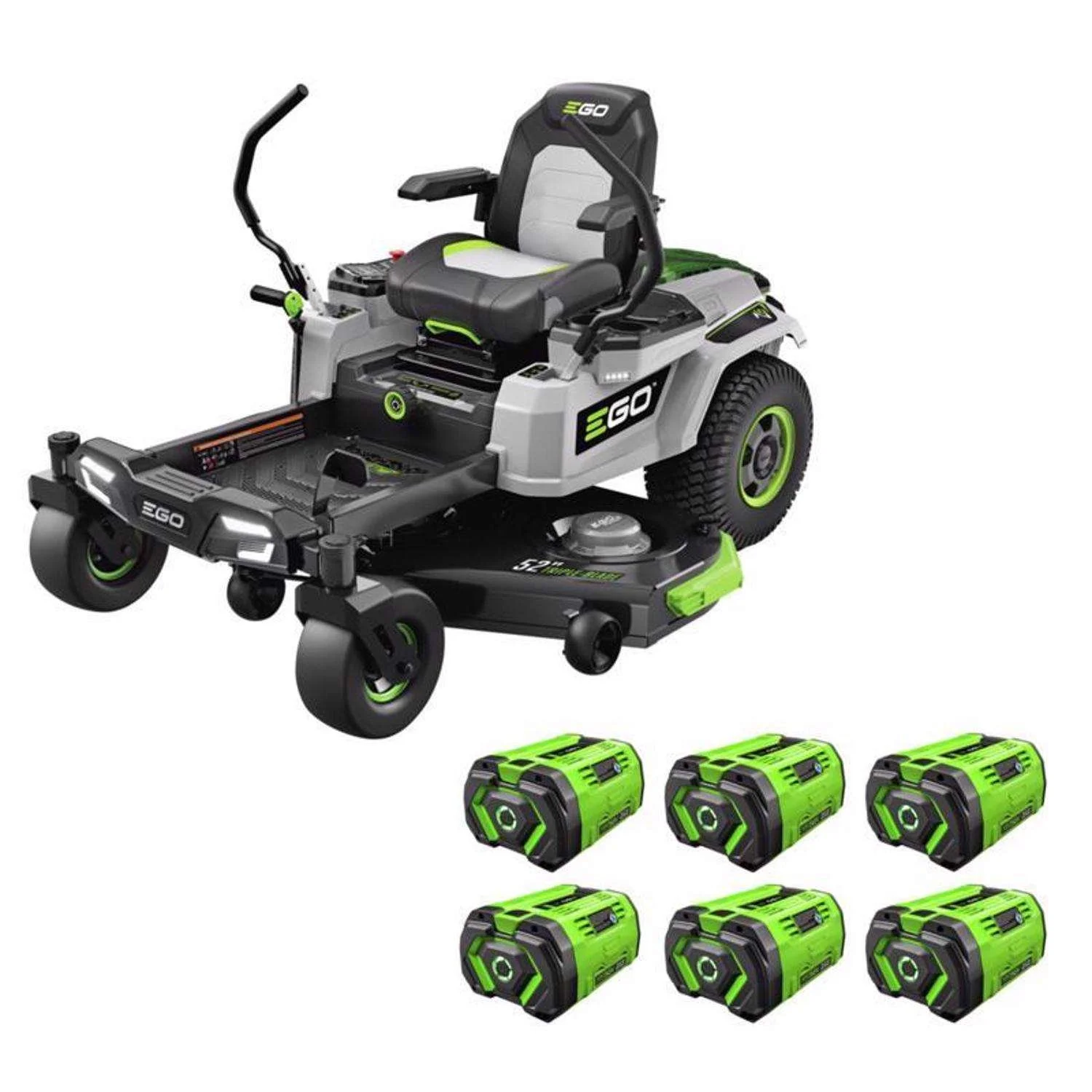 EGO Power+ Z6 ZT5207L 52 in. 56 V Battery Zero Turn Ridings Mower Kits (Battery & Charger) W/ SIX 12.0 AH BATTERIES - Image 5