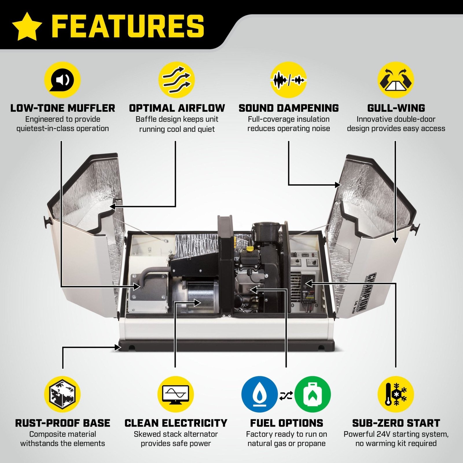 Champion 14-kW aXis Home Standby Generator with 100-Amp Whole House Switch (CA) - Image 4