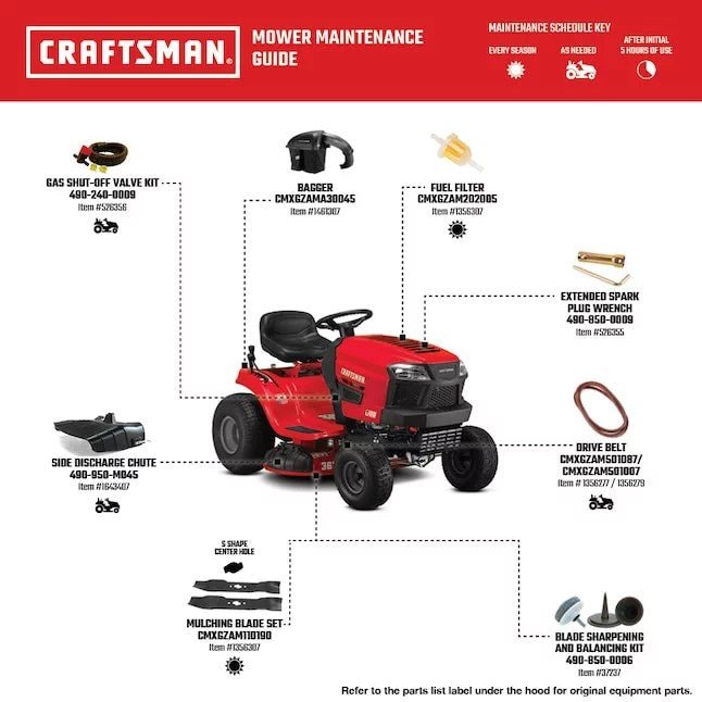 CRAFTSMAN T100 36-in 11.5-HP Riding Lawn Mower - Image 5