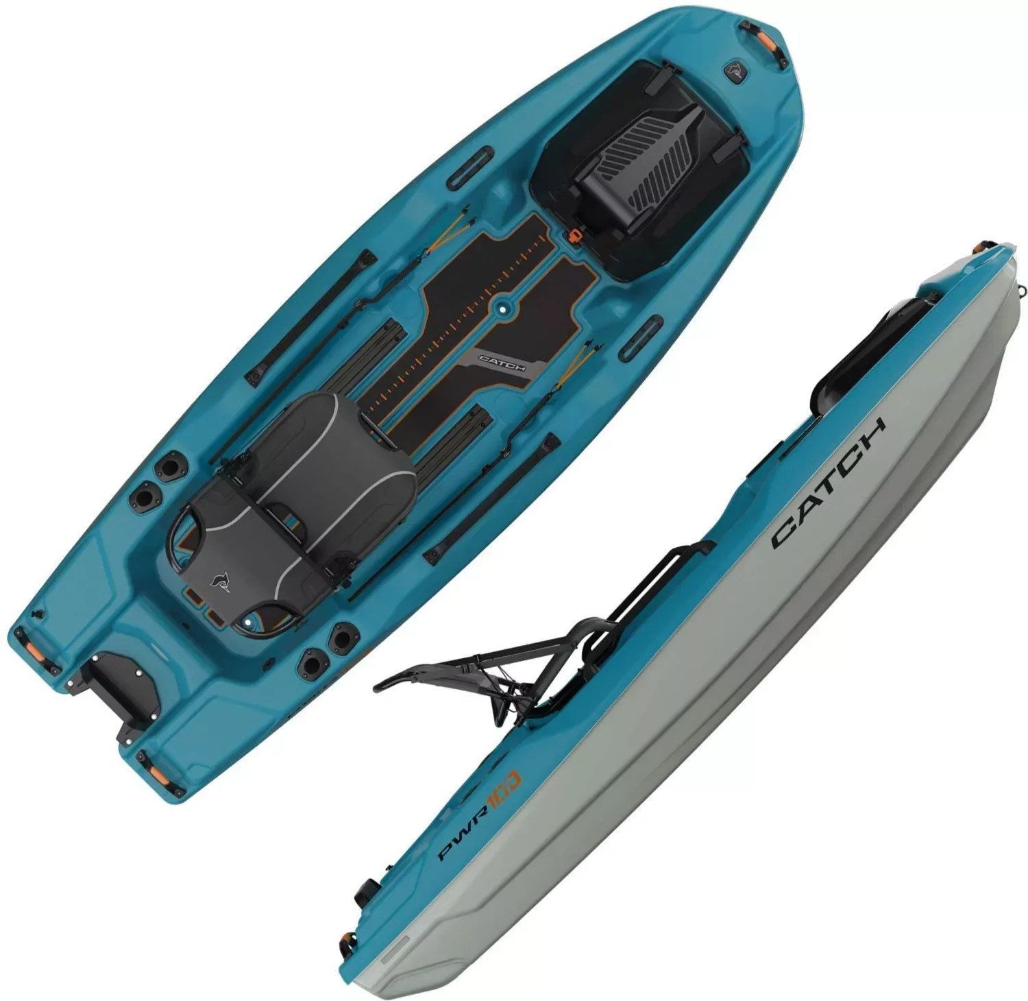 Pelican Catch Pwr 100 Single-Person Fishing Boat โ Turquoise Blue