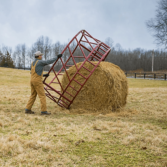 CountyLine 1 Round Bale 8 ft. x 45 in. Heavy-Duty Hay Bale Feeder for Cattle - Image 2