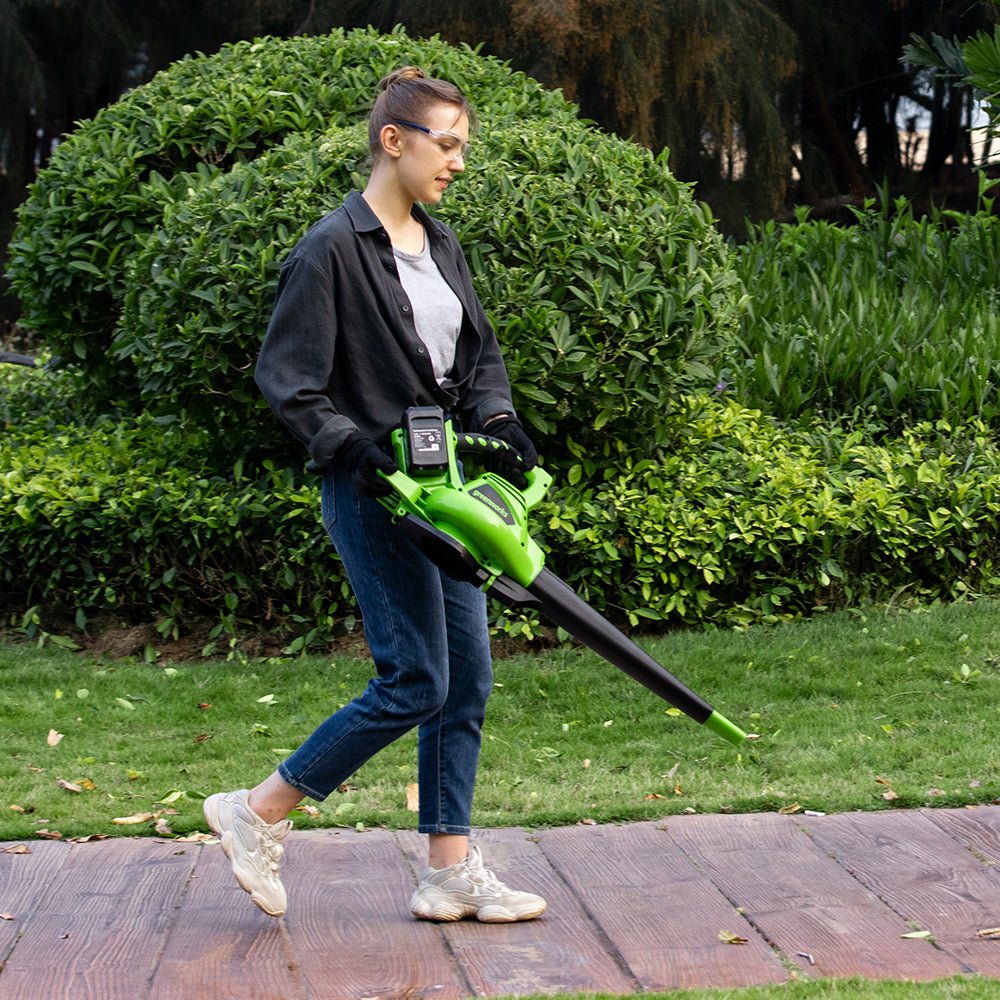 POWERALL 48V (24V x 2) Leaf Blower / Vacuum 322 km/h – 2x 4Ah Battery - Image 3