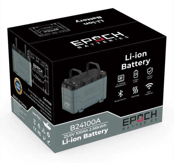 24V 100AH Marine Lithium Battery For Trolling Motors – Bluetooth and Heating Feature - Image 7