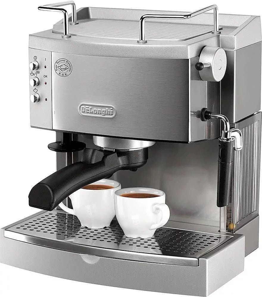 De’Longhi – Espresso Machine with 15 bars of pressure, Milk Frother and removable water tank – Stainless Steel - Image 2