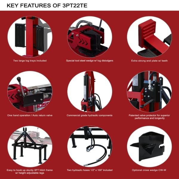 Boss Industrial 22 Ton 3-Point Splitter-3PT22TE - Image 5