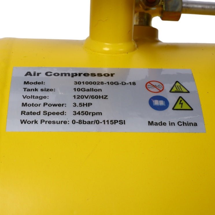 4.5HP Portable 13-Gallon Oil-Lubricated Air Compressor with Adjustable Pressure - Image 9
