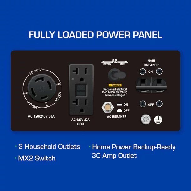 DuroMax XP5500EH 5,500 Watt Portable Dual Fuel Gas Propane Powered Generator - Image 3
