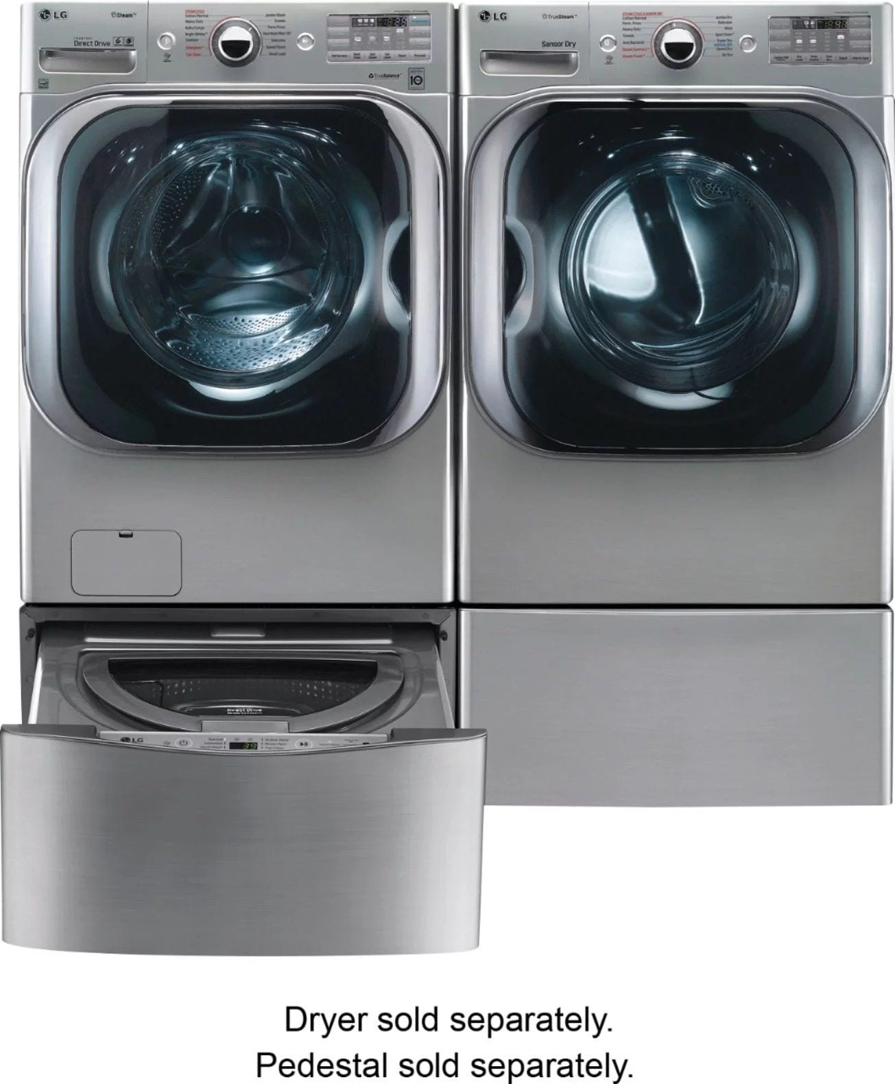 LG – 5.2 Cu. Ft. High Efficiency Front-Load Washer with Steam and TurboWash Technology – Graphite steel - Image 8