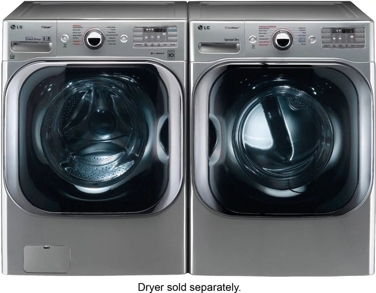 LG – 5.2 Cu. Ft. High Efficiency Front-Load Washer with Steam and TurboWash Technology – Graphite steel - Image 5