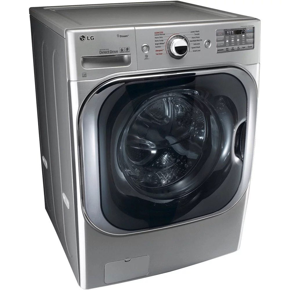 LG – 5.2 Cu. Ft. High Efficiency Front-Load Washer with Steam and TurboWash Technology – Graphite steel - Image 7