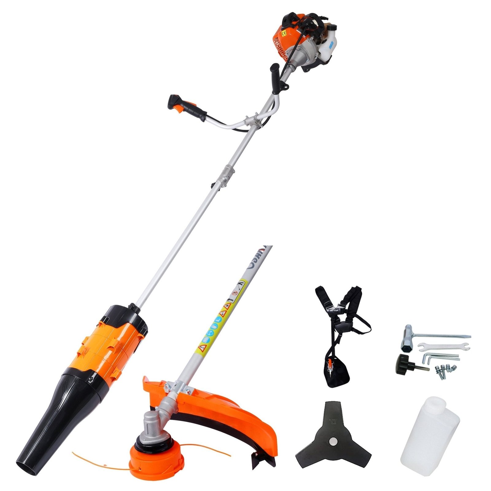 3-in-1 Blower, String Trimmer & 10″ Brush Cutter with Rubber Handle and Shoulder Strap - Image 2