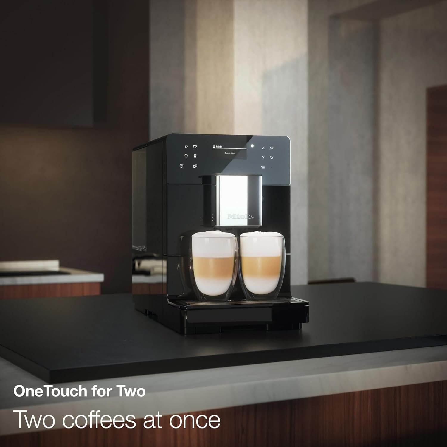Miele CM 5310 Silence – Automatic coffee machine with OneTouch for Two, Aromatic System, coffee maker, cleaning programs and more, in obsidian black - Image 4
