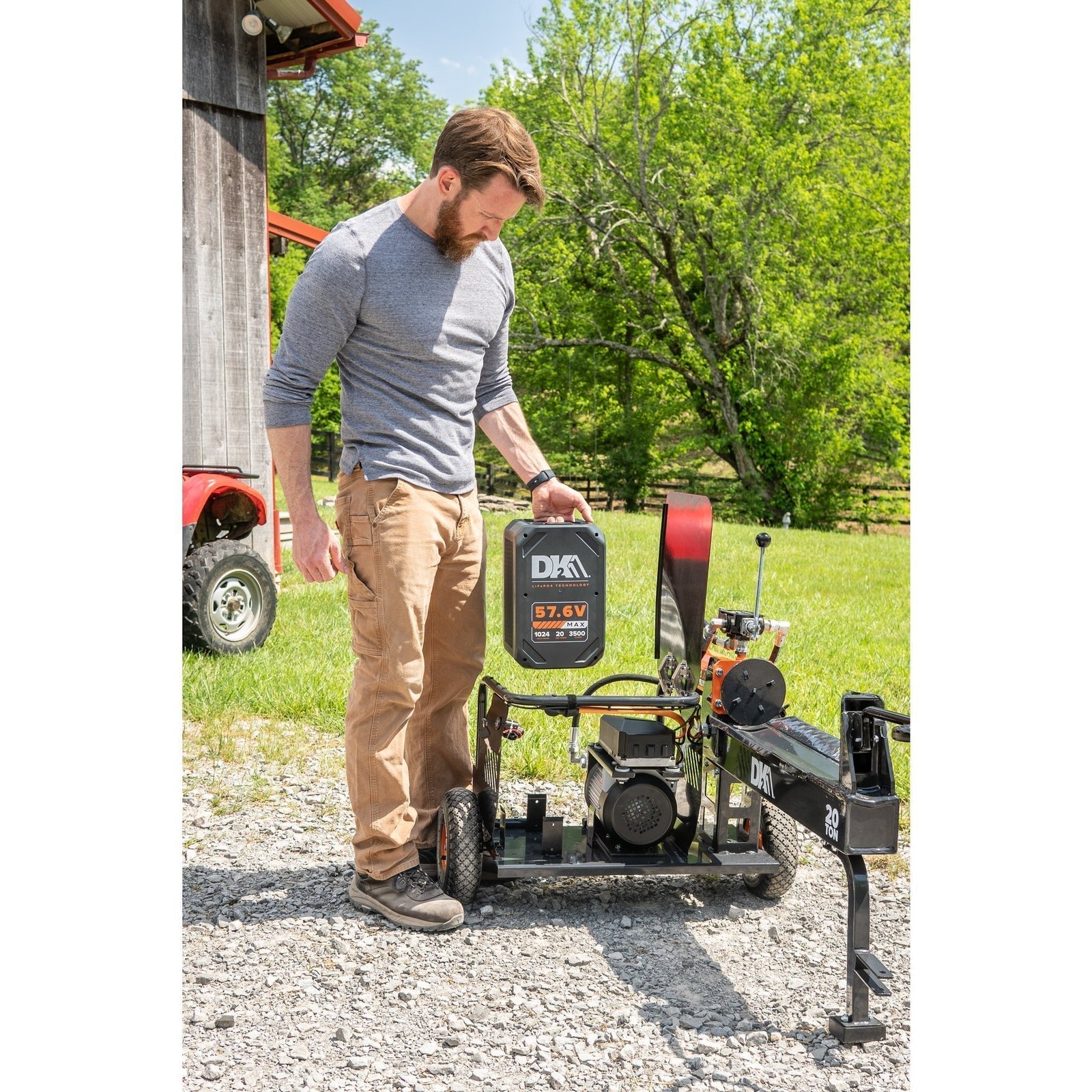 DK2 Elite Energy™ 20 Ton Battery Powered Electric Motor Hydraulic Log Splitter (OPS220EV-K) - Image 9