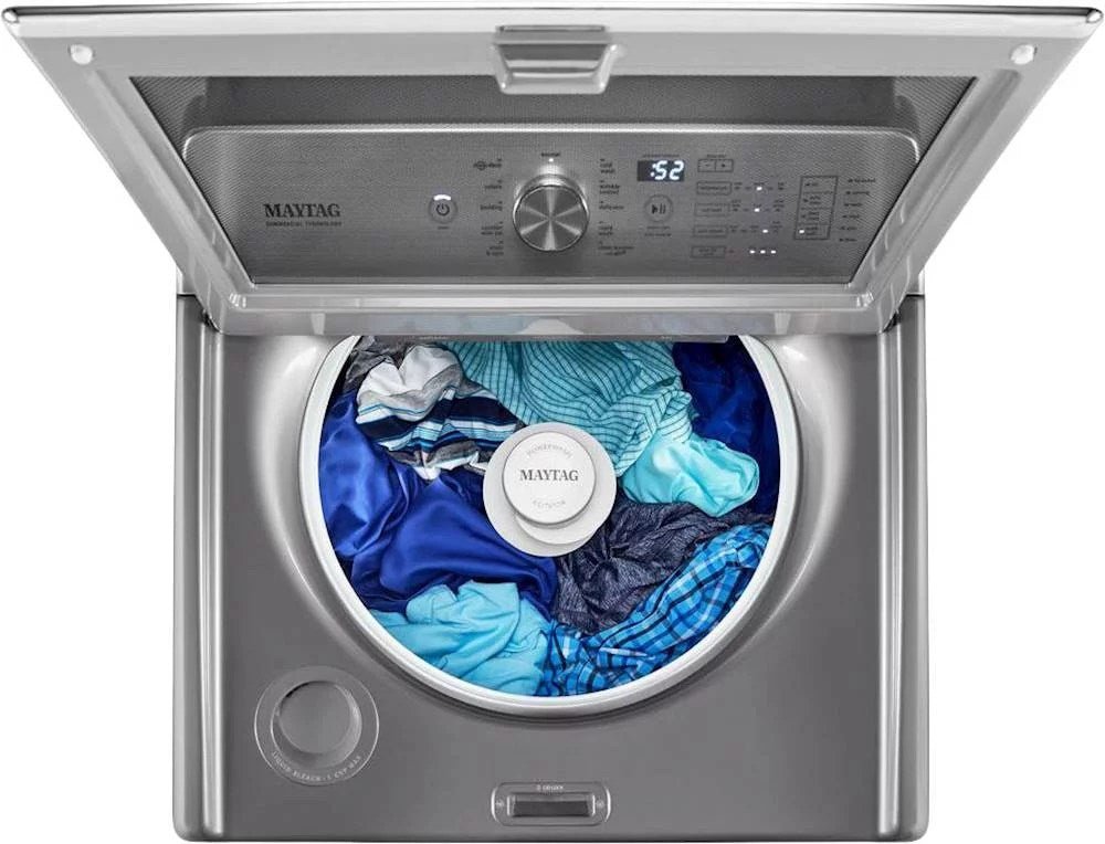 Maytag – 4.7 Cu. Ft. 11-Cycle High-Efficiency Top-Loading Washer – Metallic slate - Image 4