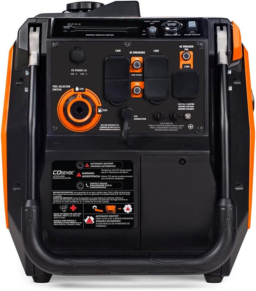 Generac 3,300-Watt Gas Powered Portable Inverter Generator – Lightweight and Compact - Image 25