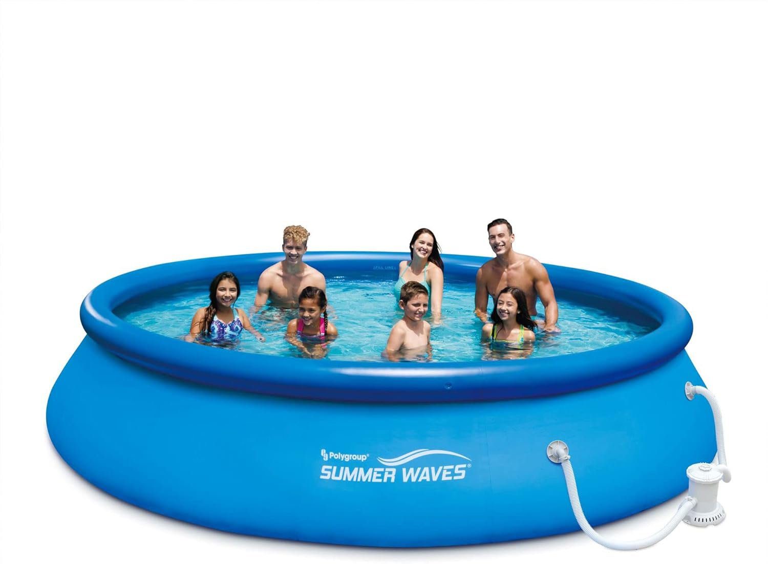 Summer Waves 15ft x 36in Quick Set Inflatable Outdoor Above Ground - Image 3