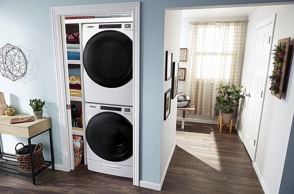 Whirlpool – 4.5 Cu. Ft. High Efficiency Stackable Front Load Washer with Steam and Load & Go XL Dispenser – White - Image 2