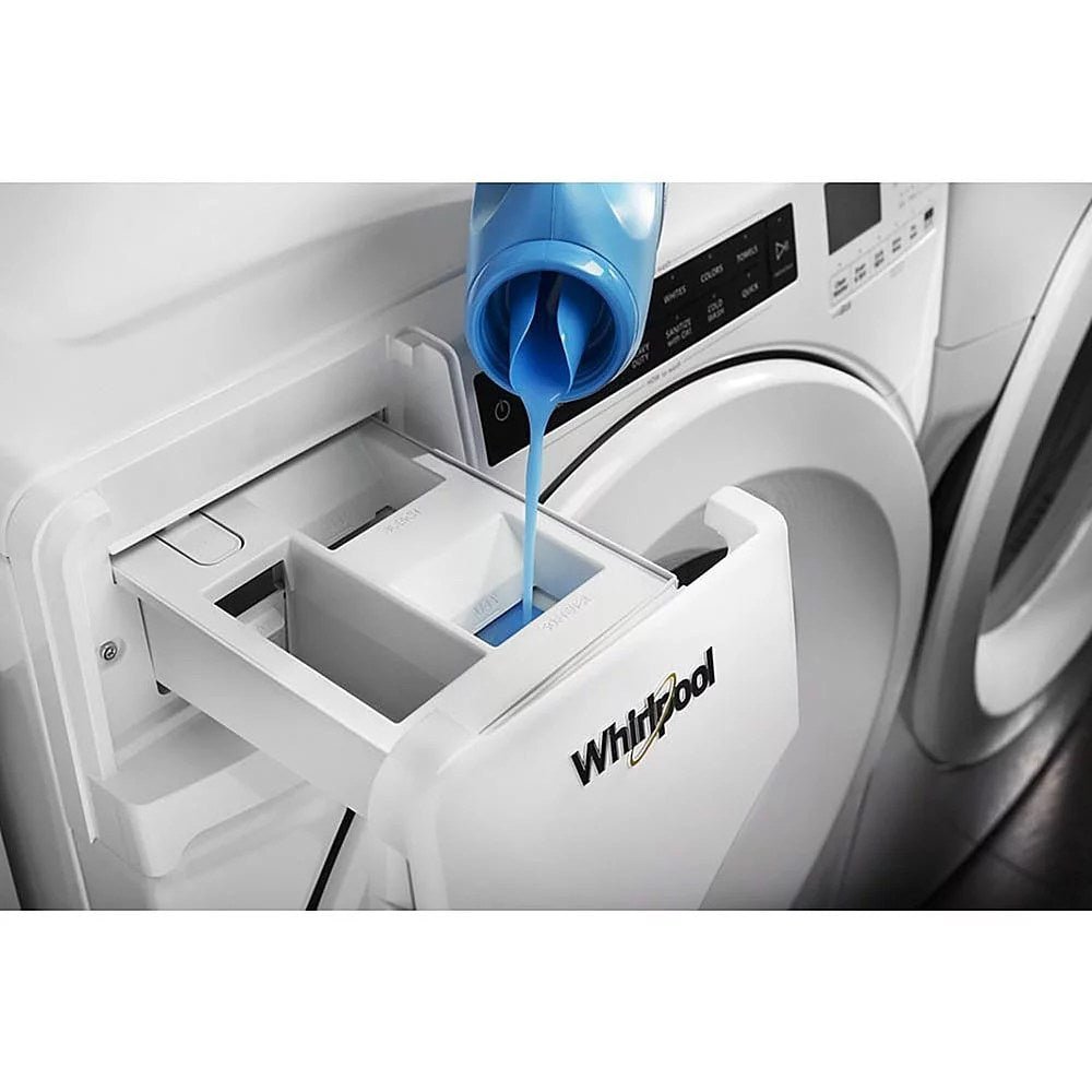 Whirlpool – 4.3 Cu. Ft. High Efficiency Stackable Front Load Washer with 35 Cycle Options – White - Image 6