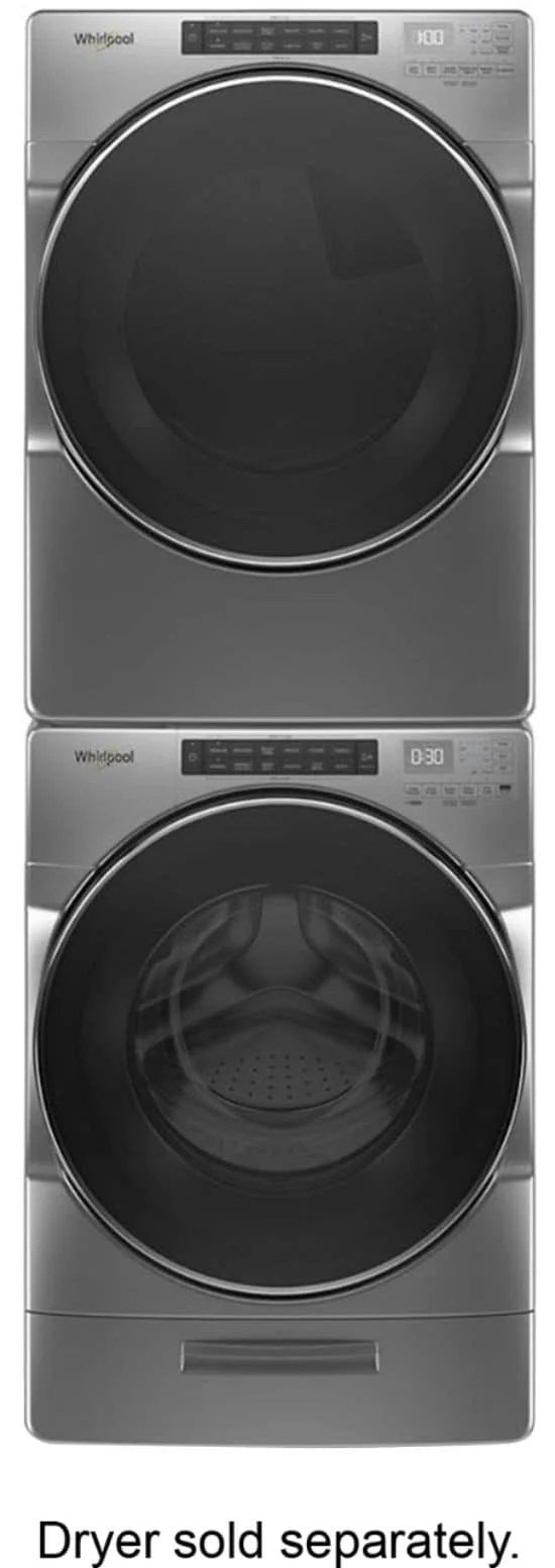 Whirlpool – 4.5 Cu. Ft. High Efficiency Stackable Front Load Washer with Steam and Load & Go XL Dispenser – Chrome shadow - Image 5