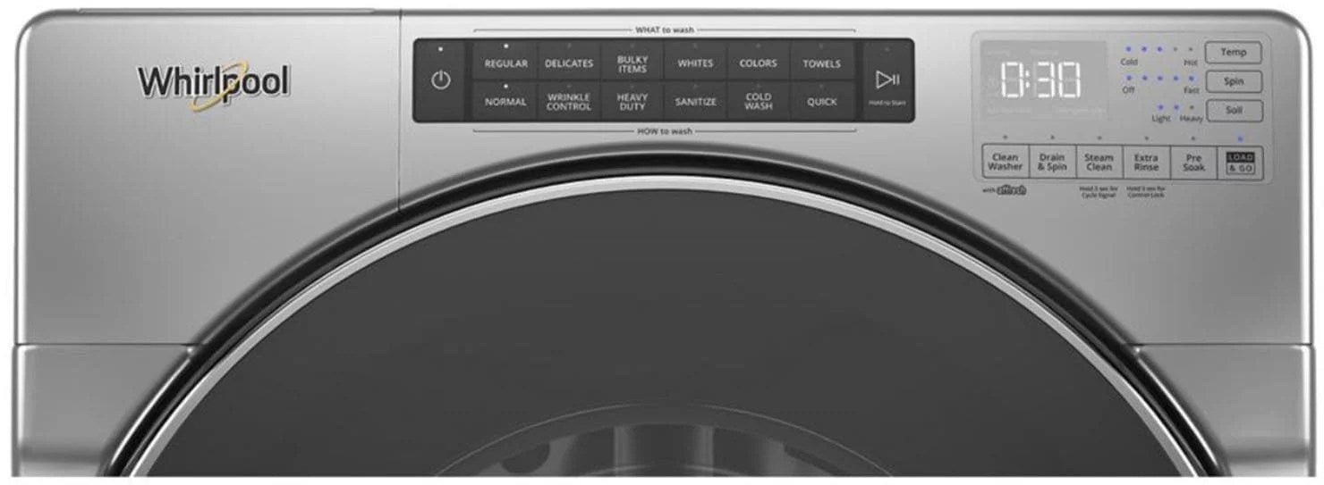 Whirlpool – 4.5 Cu. Ft. High Efficiency Stackable Front Load Washer with Steam and Load & Go XL Dispenser – Chrome shadow - Image 8