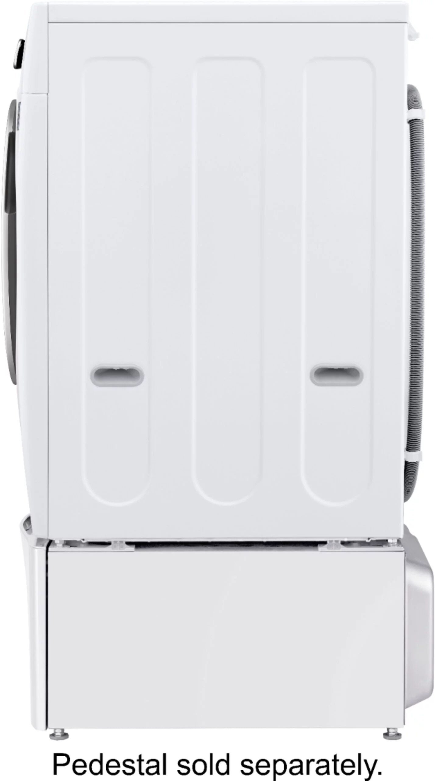 LG – 5.0 Cu. Ft. High-Efficiency Stackable Smart Front Load Washer with Steam and Built-In Intelligence – White - Image 4