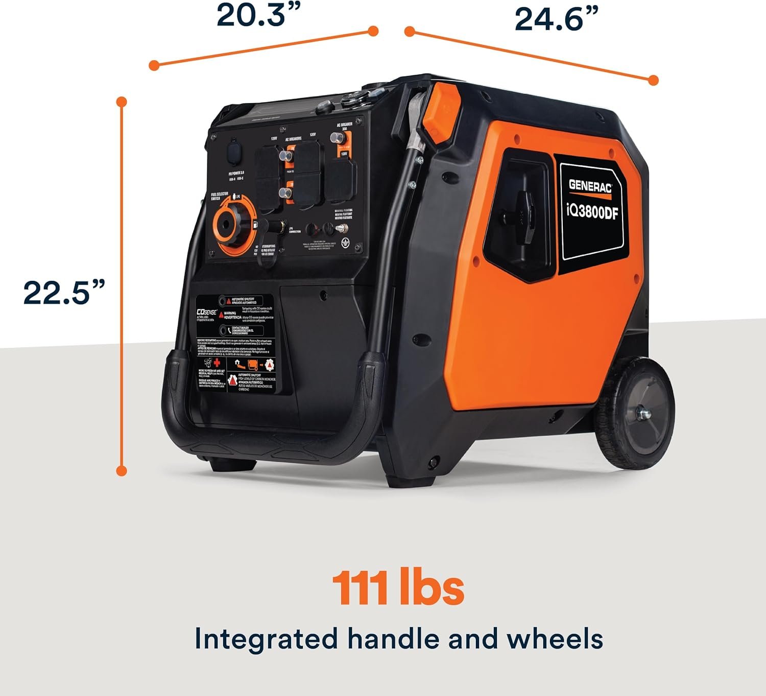 Generac 3,300-Watt Gas Powered Portable Inverter Generator – Lightweight and Compact - Image 18