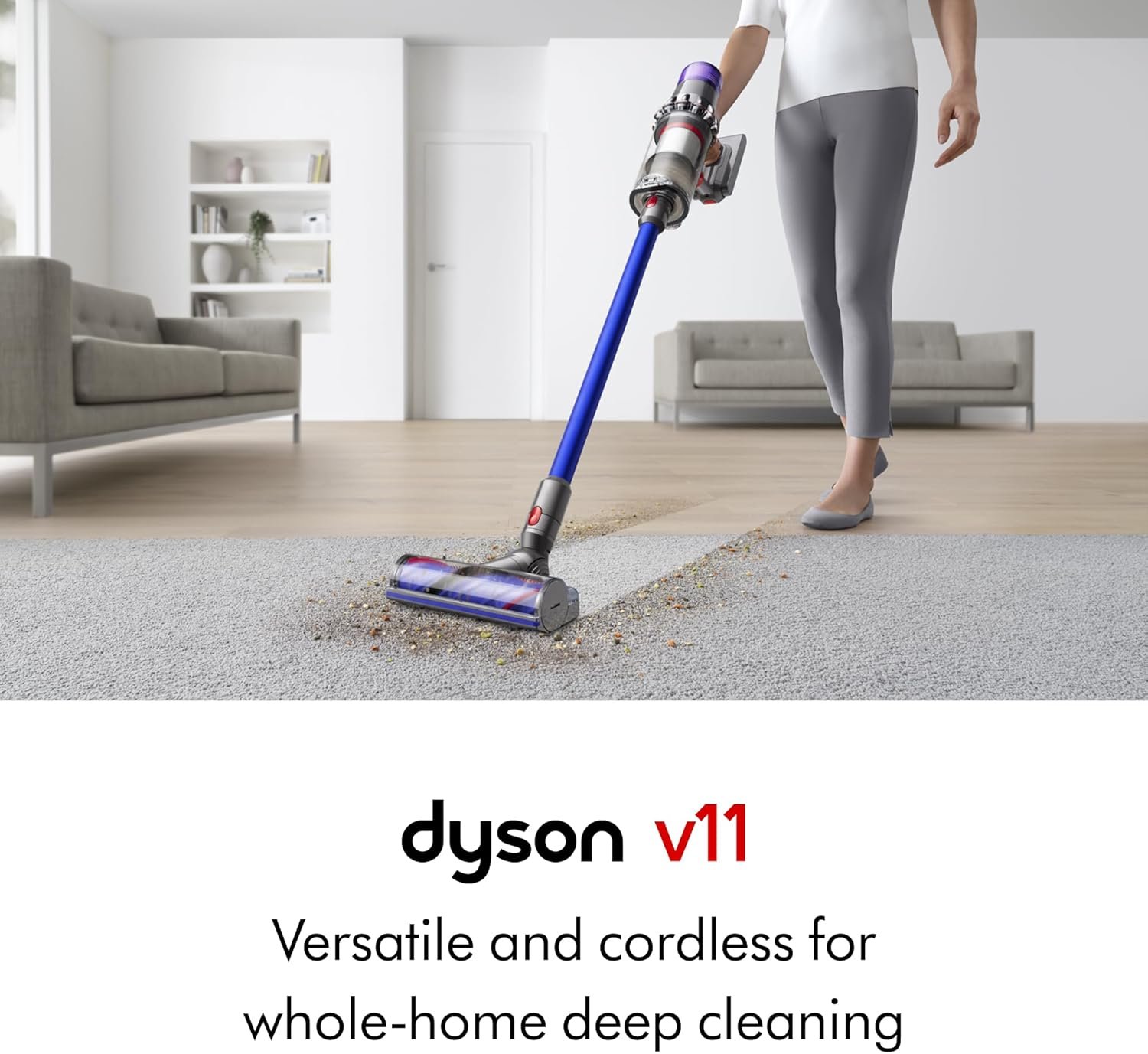 Dyson V11 Cordless Stick Vacuum, Large, Nickel/Blue - Image 2