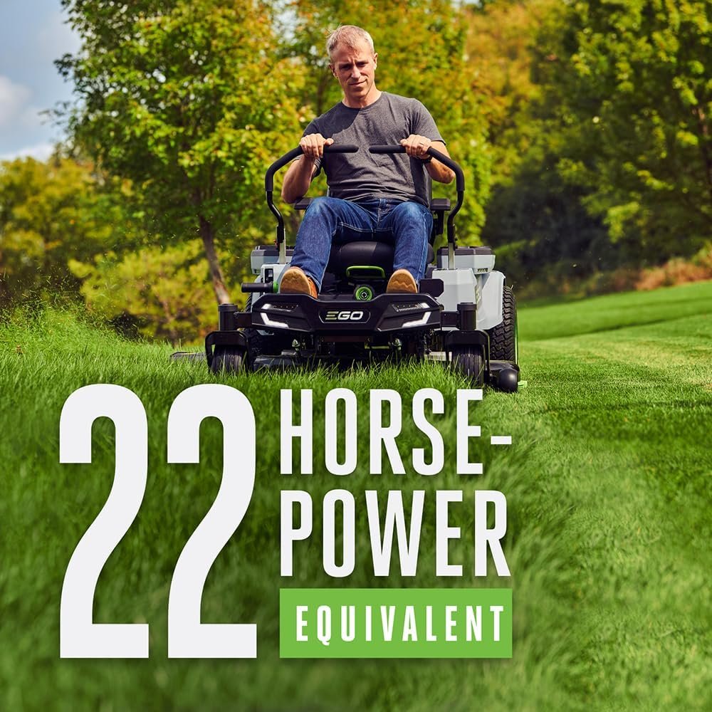 EGO Power+ Electric Riding Lawn Mower, 42″ Deck with Zero Turn Radius, Includes (4) 56V 10.0Ah Batteries and Charger ZT4204L - Image 3