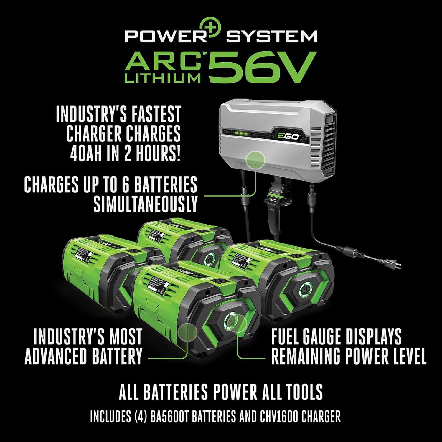 EGO Power+ Electric Riding Lawn Mower, 42″ Deck with Zero Turn Radius, Includes (4) 56V 10.0Ah Batteries and Charger ZT4204L - Image 5