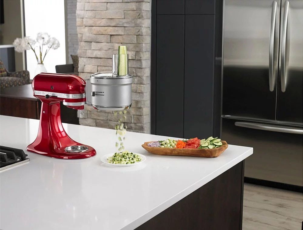 KitchenAid – KSM2FPA Food Processor Attachment Kit with Commercial Style Dicing – Silver - Image 11