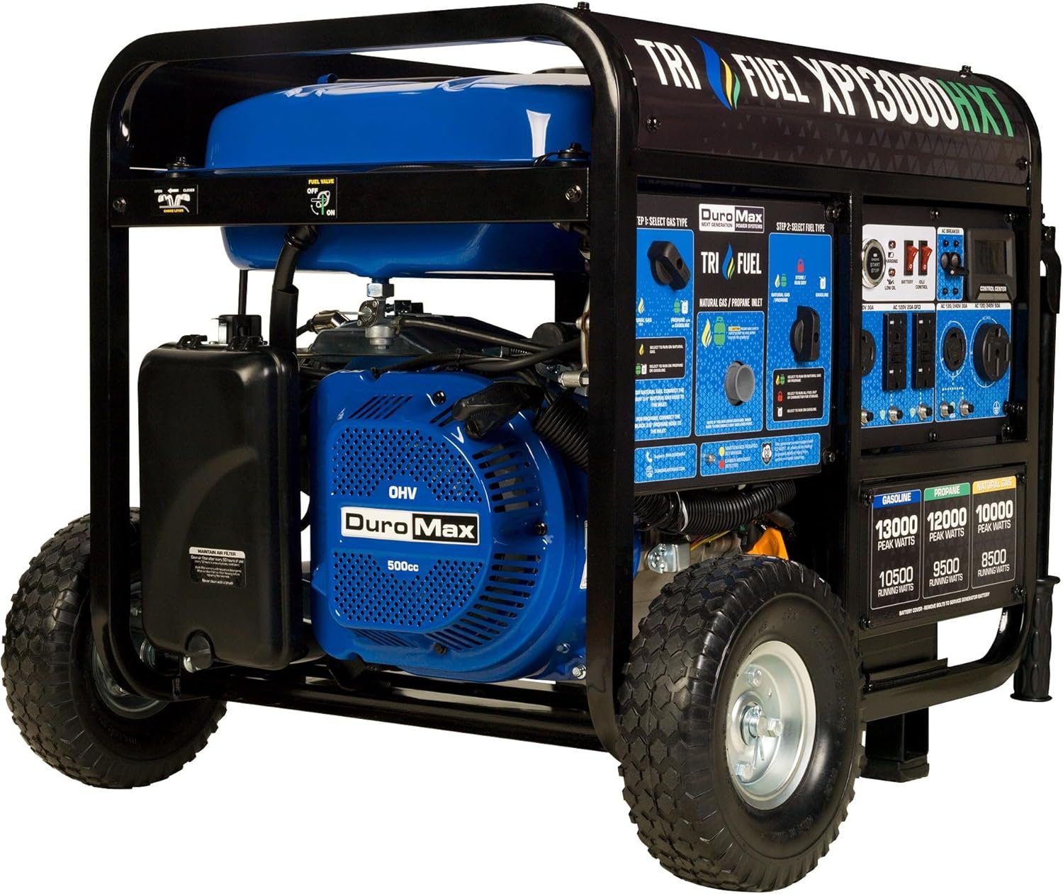 DuroMax 13,000 Watt Tri Fuel Portable HXT Generator XP13000HXT - Image 6