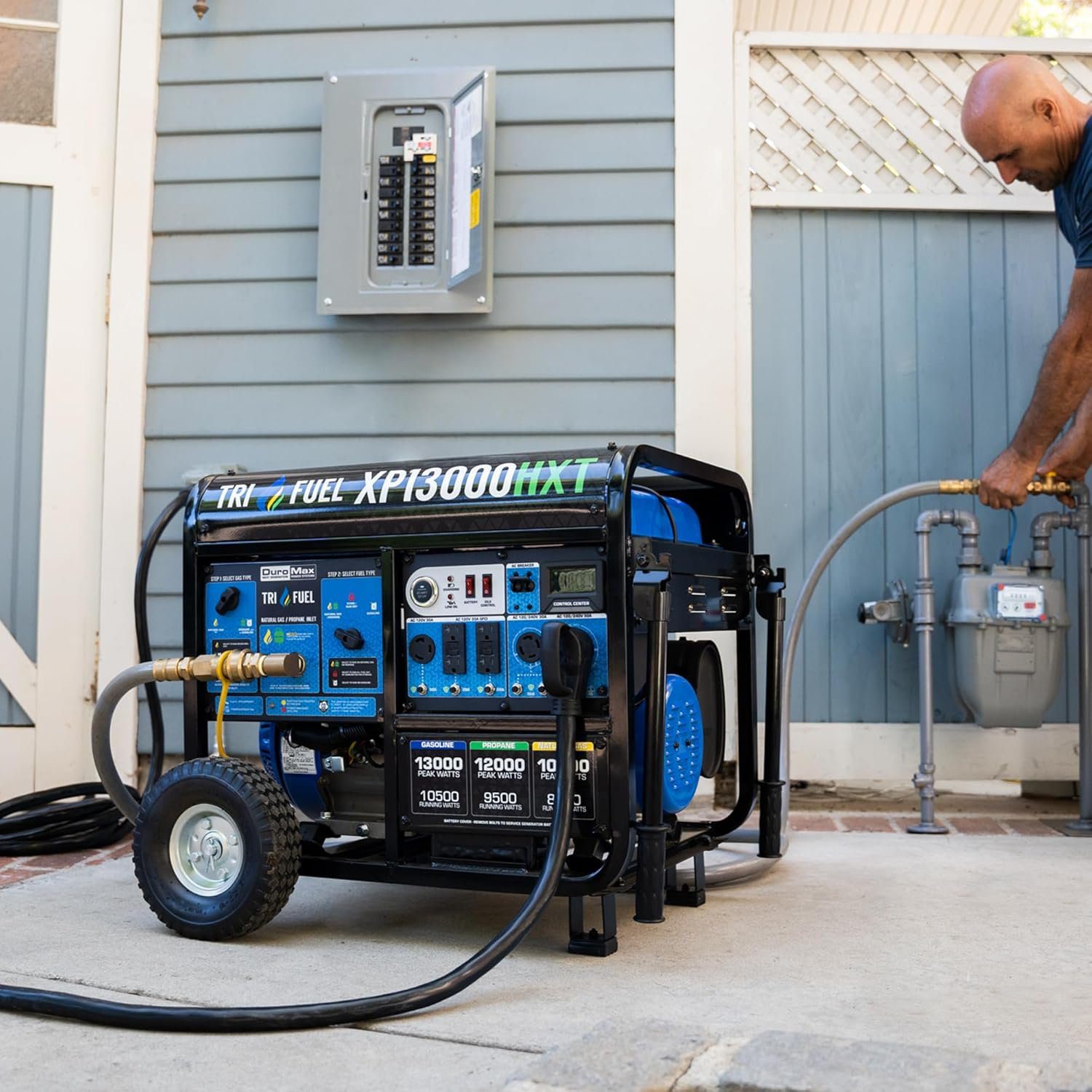 DuroMax 13,000 Watt Tri Fuel Portable HXT Generator XP13000HXT - Image 2