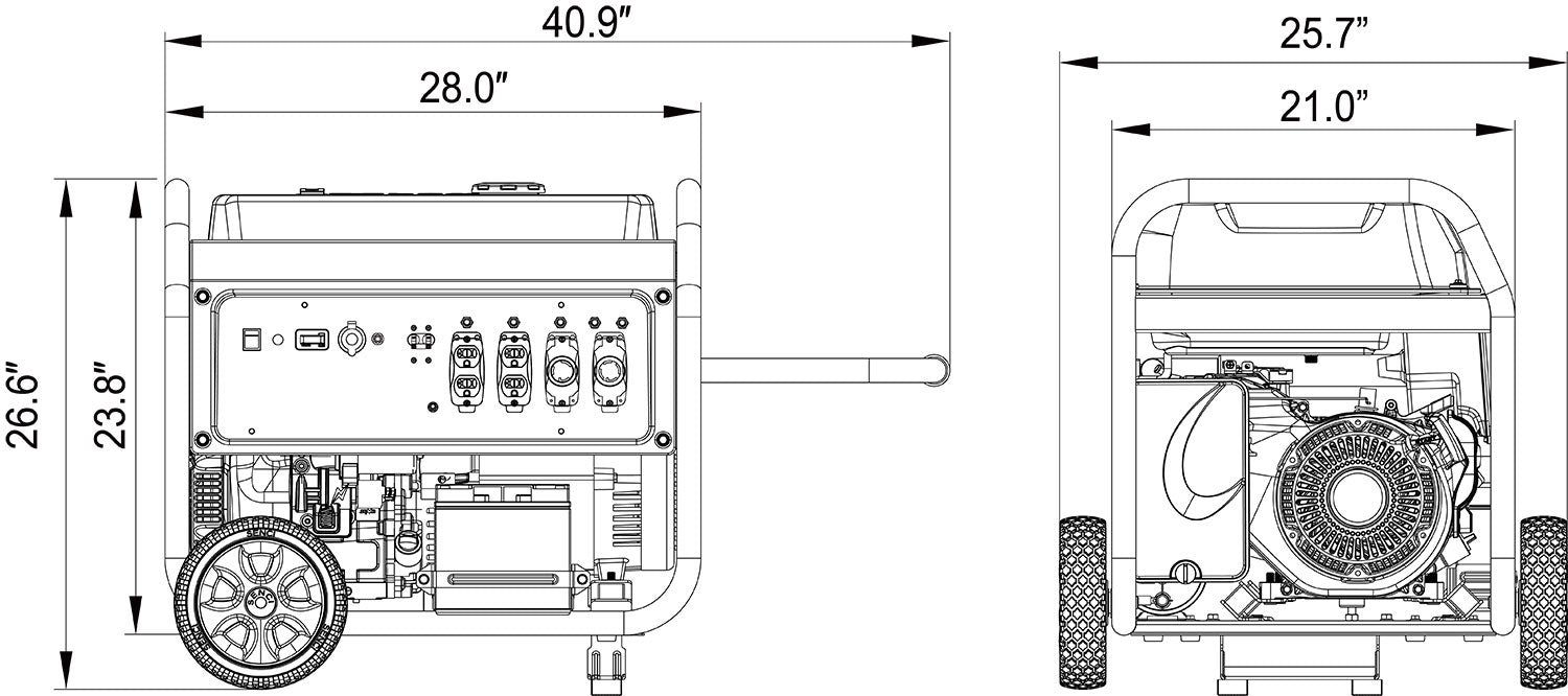 AP10000E – 10000 Watt<br> Portable Generator - Image 8