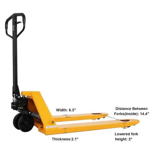 ApolloLift A-1007 Manual Hydraulic Pallet Jack – 5,500 lb Capacity, 48″×27″ Forks Nylon Wheel - Image 9