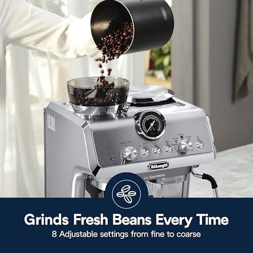 De’Longhi La Specialista Arte Evo Espresso Machine – Compact Cold Brew Coffee Maker with Grinder, Milk Steam Wand/Frother & Tamping Tools – Home Barista Kit for Lattes, Cappuccinos, Iced Coffee - Image 6