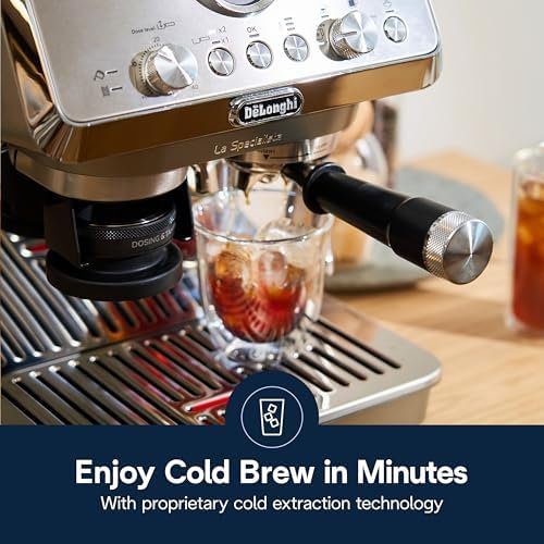 De’Longhi La Specialista Arte Evo Espresso Machine – Compact Cold Brew Coffee Maker with Grinder, Milk Steam Wand/Frother & Tamping Tools – Home Barista Kit for Lattes, Cappuccinos, Iced Coffee - Image 4