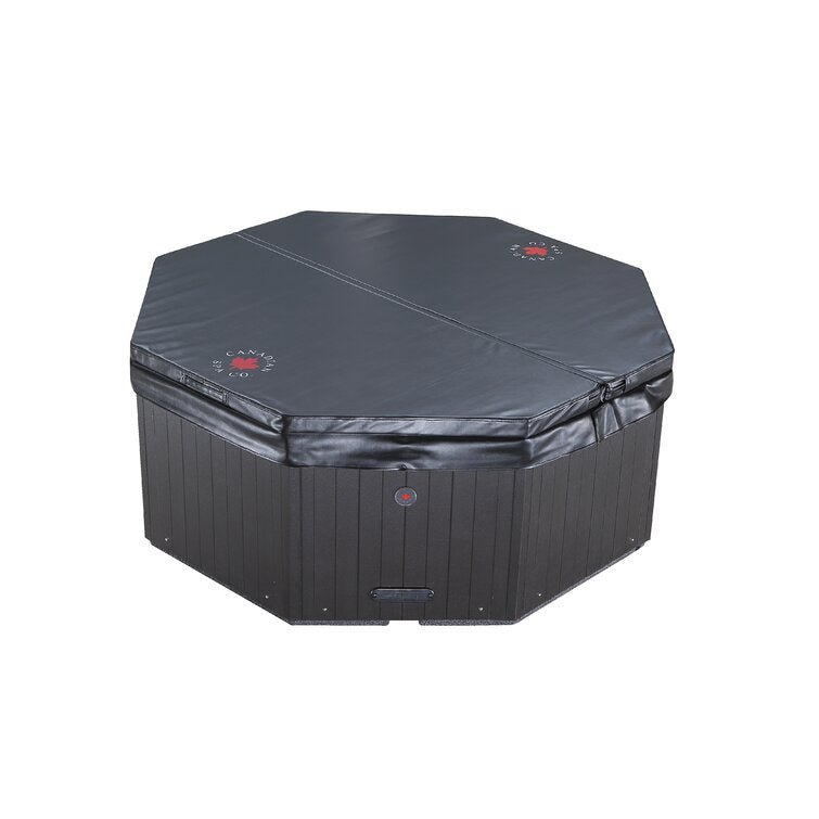 Canadian Spa Co Muskoka 5 – Person 14 – Jet Acrylic Round Plug and Play Hot Tub with Ozonator in Brown - Image 2