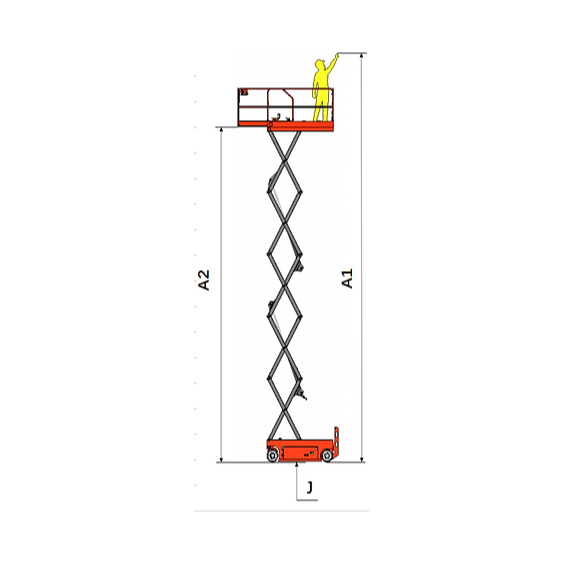 Scissor Lift | 506 lbs | Lift Height 13′ (157″) | EKKO ES40E - Image 4