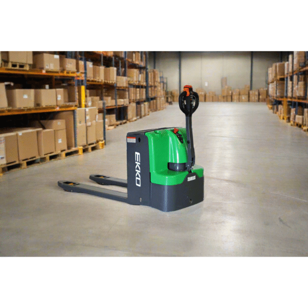 Electric Walkie Pallet Jack | 5500 lbs Capacity | Raised Height 7.9” | EKKO EP25E-LI