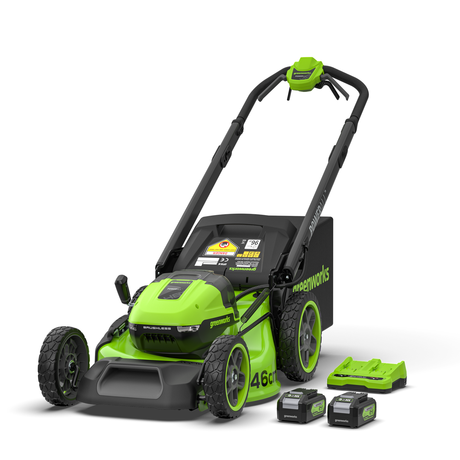 POWERALL 48V (24V x 2) Lawn Mower 46cm Self-Propelled Gen. II – 2x 4Ah Battery