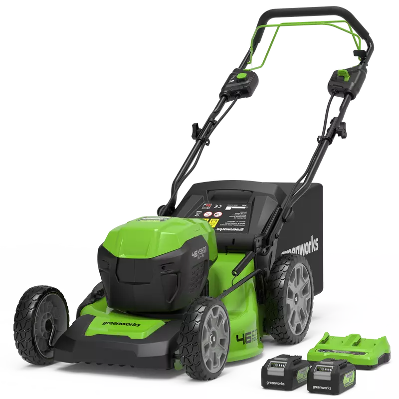 POWERALL 48V (24V x 2) Lawn Mower 46cm Self-Propelled – 2x 4Ah Battery