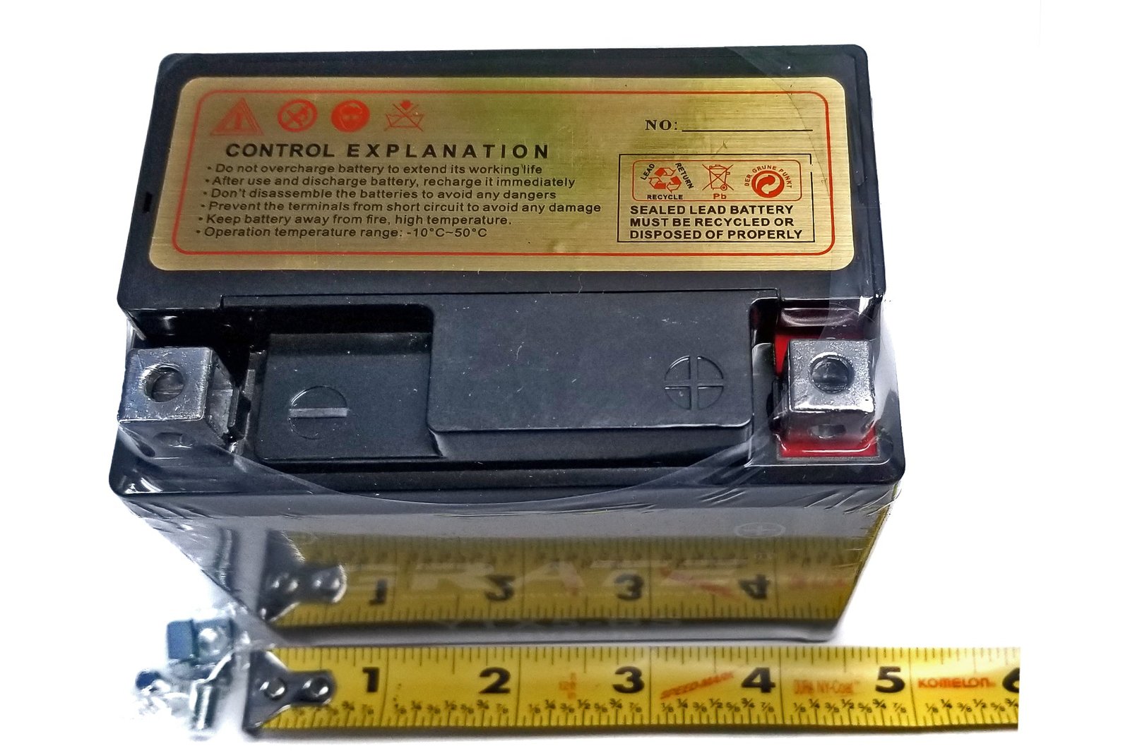 GRATE YTX5-BS 12V5Ah Motorcycle Battery 6-MFQ-5L - Image 3