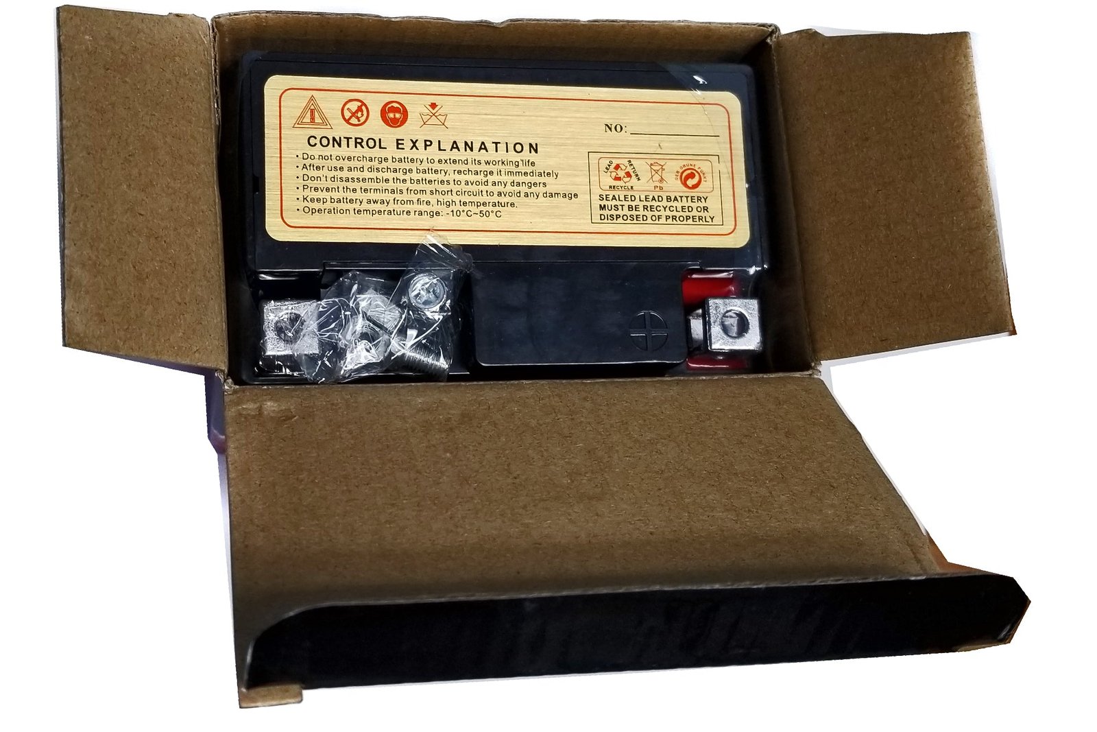 GRATE YTX5-BS 12V5Ah Motorcycle Battery 6-MFQ-5L - Image 2